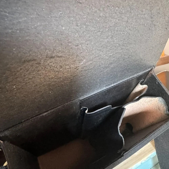 Black Leather Deadstock Brand New Men's Crossbody Bag - Picture 8 of 9